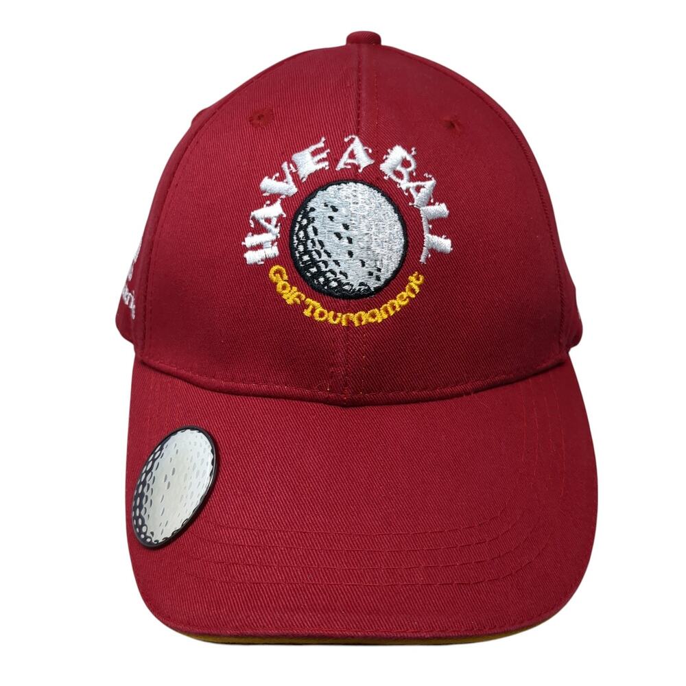 Have A Ball Golf Tournament Baseball Hat Red One Size Adjustable Hobow Caps